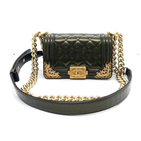 olive green chanel boy bag|chanel men's bag.